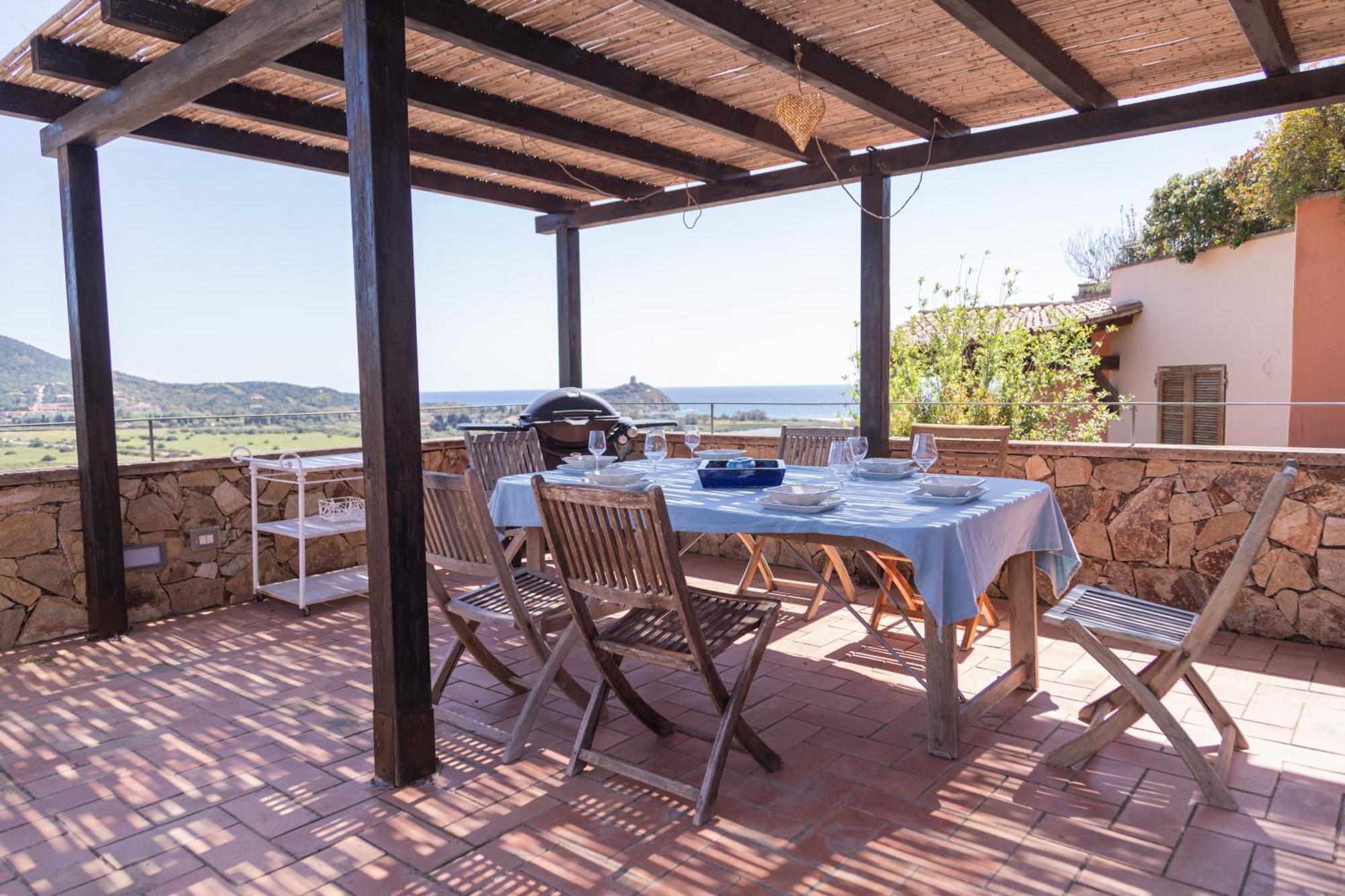 Residenza Del Barone Villa Zoe Chia - Vista Mare Exterior foto
